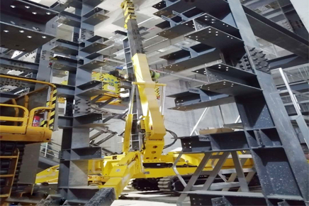 用專業征服三星，鄭州科步蜘蛛吊車施工案例報道