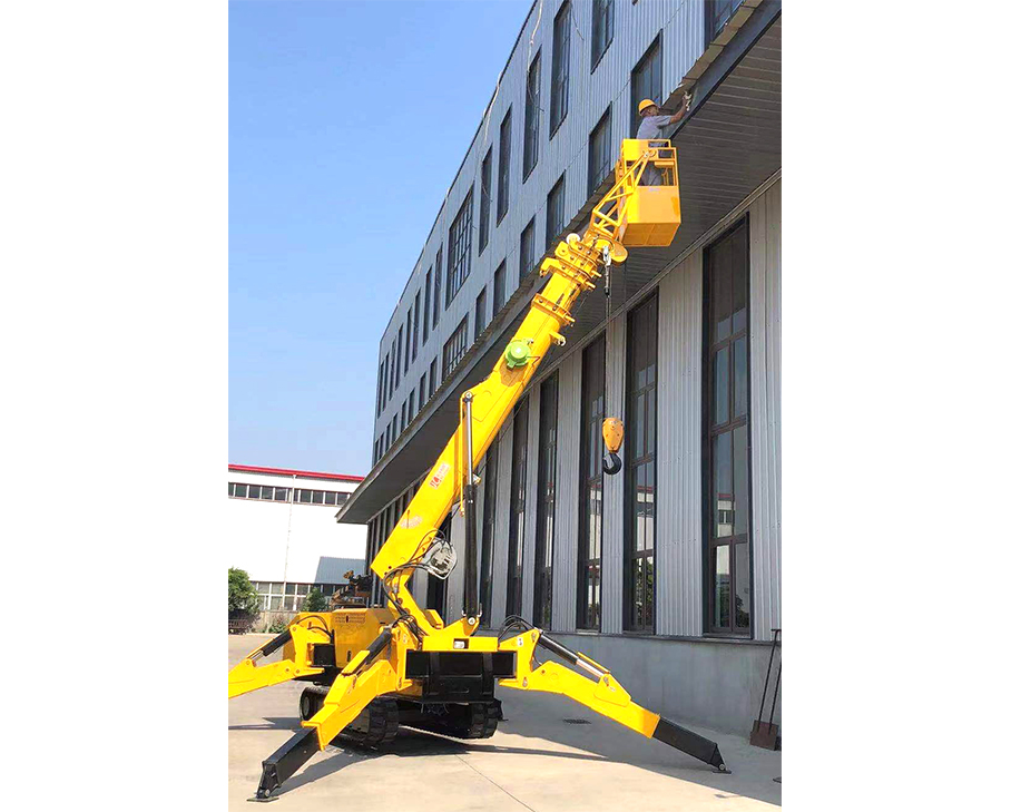 實(shí)力演繹I科步8噸車外墻施工